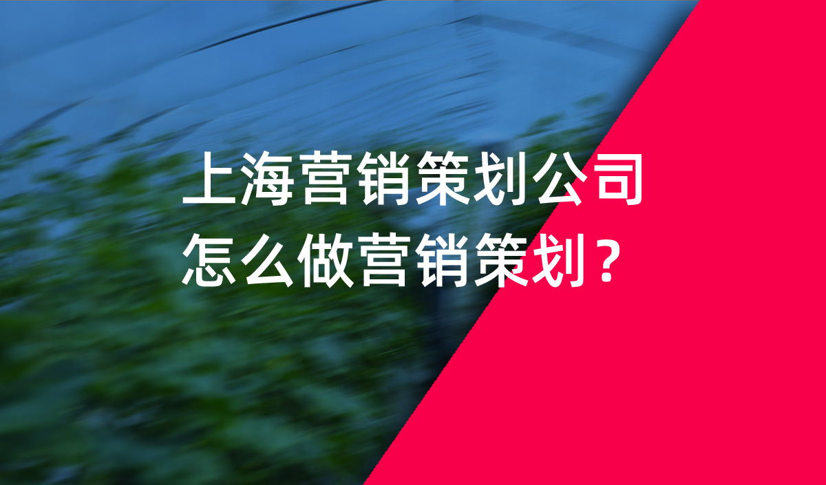 上海營銷策劃公司怎么做營銷策劃？