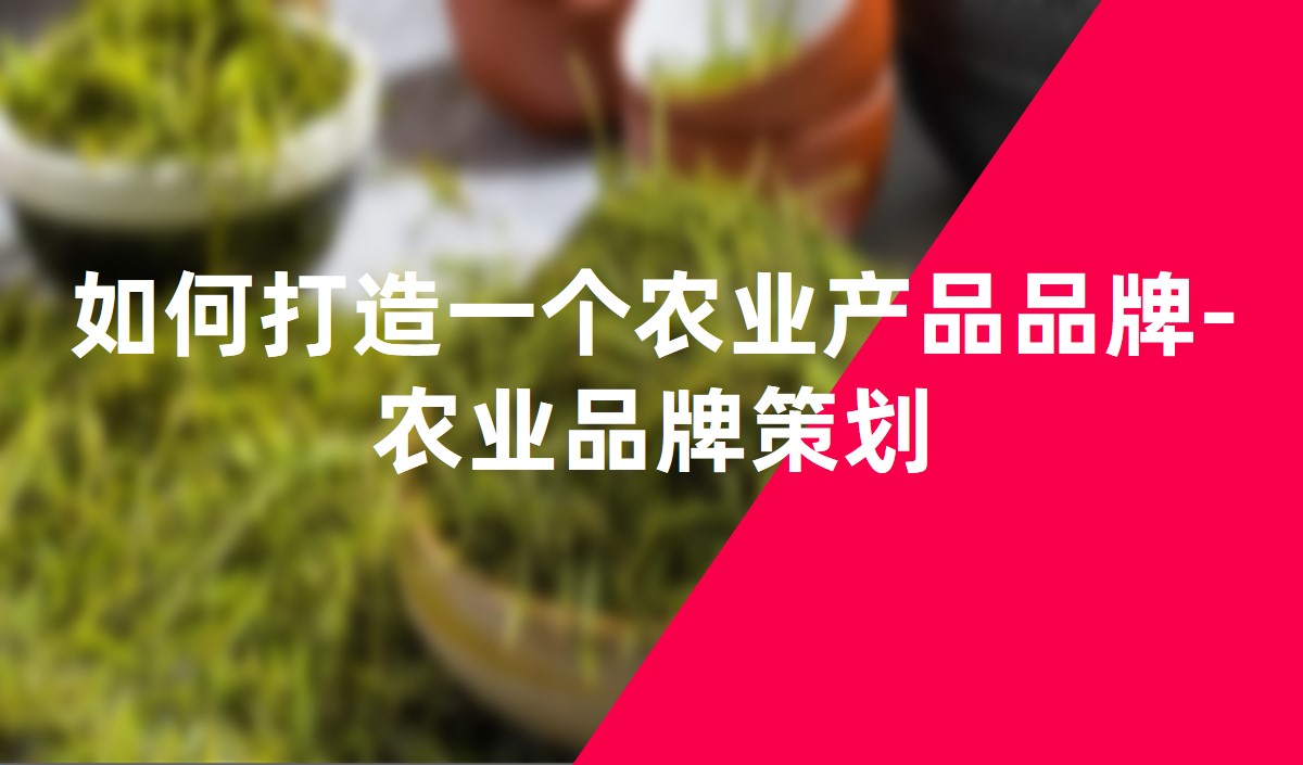 如何打造一個(gè)農(nóng)業(yè)產(chǎn)品品牌-農(nóng)業(yè)品牌策劃