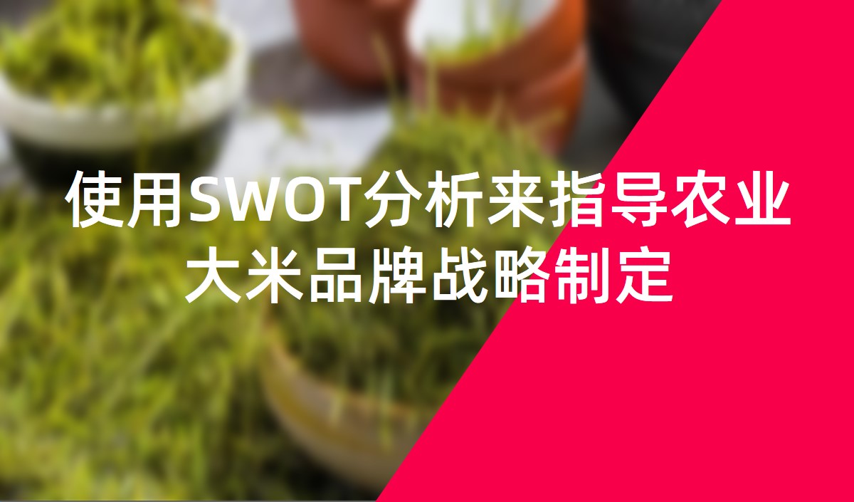 使用SWOT分析來指導(dǎo)農(nóng)業(yè)大米品牌戰(zhàn)略制定